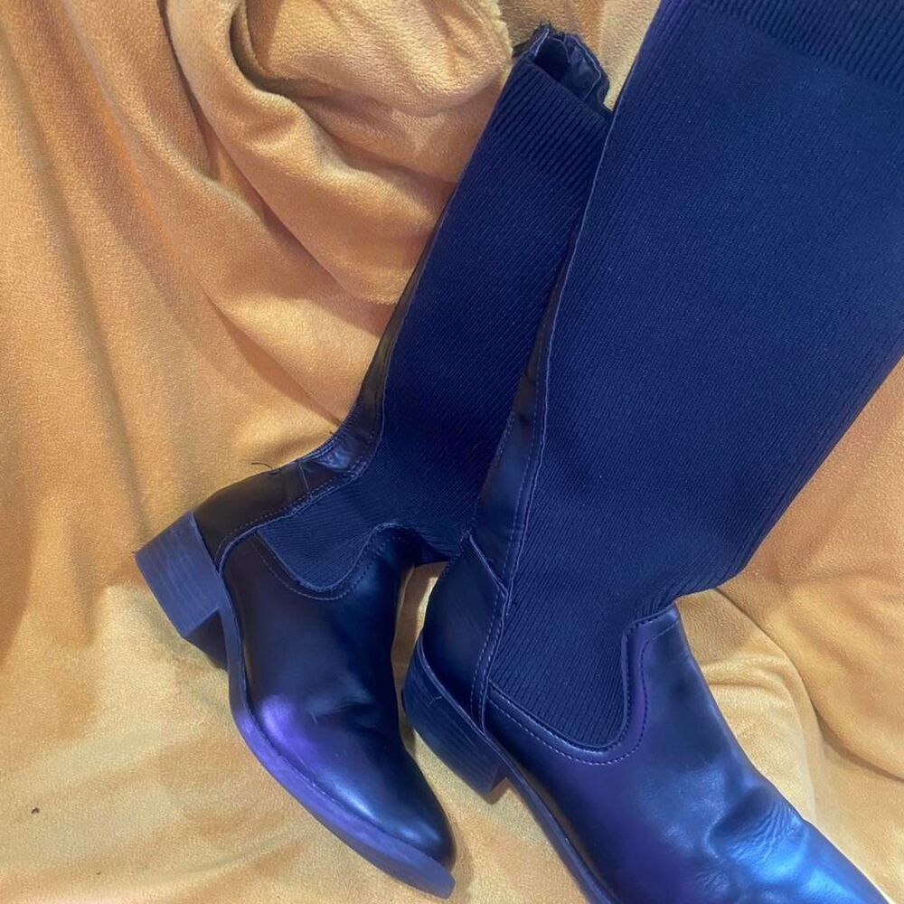 Steve-madden Women's Black and Navy Boots